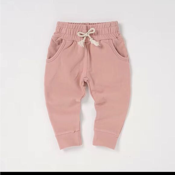 ORGANIC COTTON Pink Kids CREWNECK and Joggers Set - Picture 2 of 7